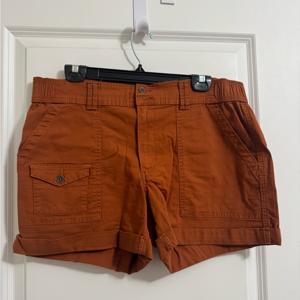 Burnt Orange Casual Shorts